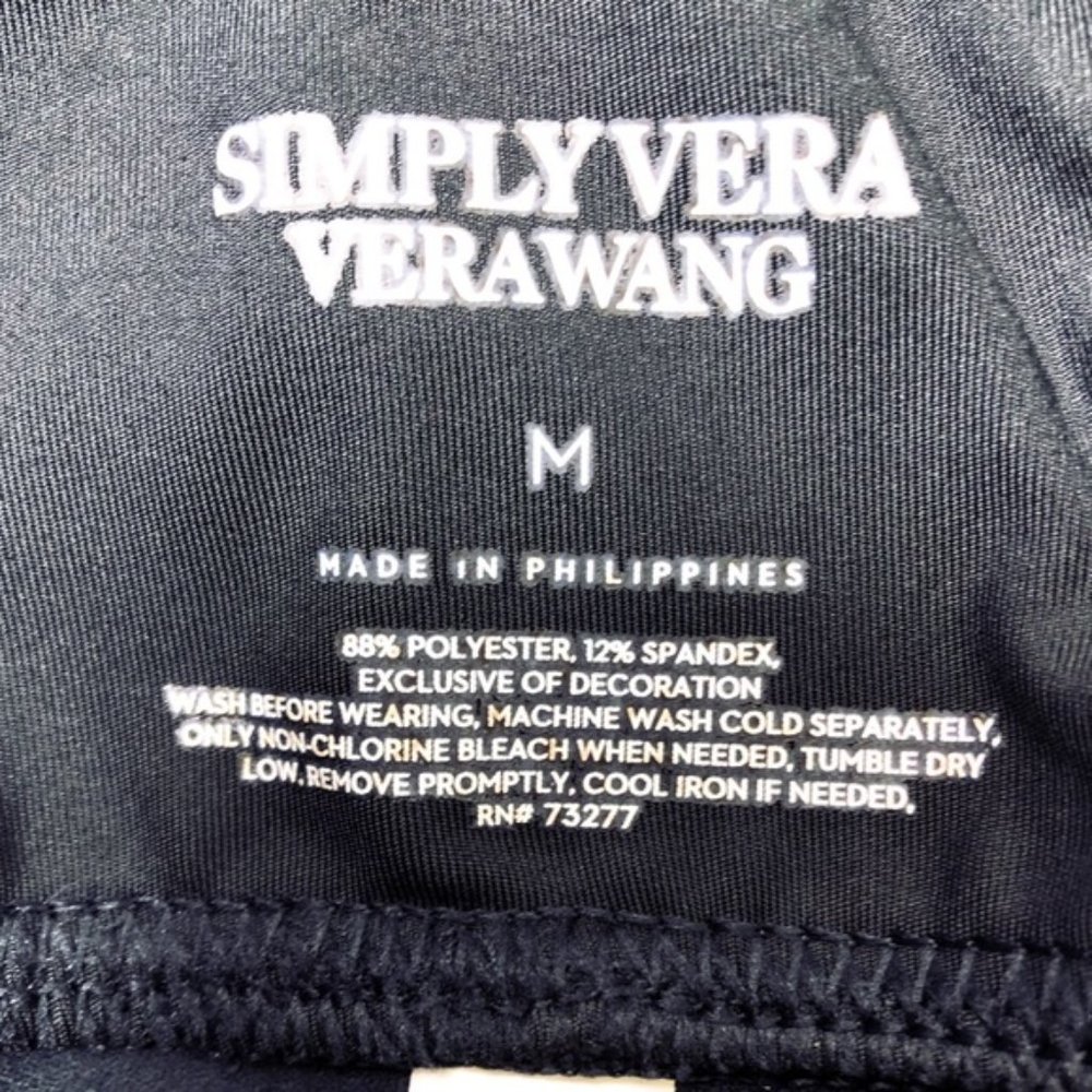 SOLD Simply Vera Wang Womens Black Faux Suede Leggings Sz M NWT - Picture 7 of 10